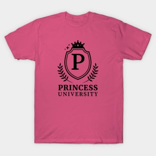 Princess University Black Outline T-Shirt